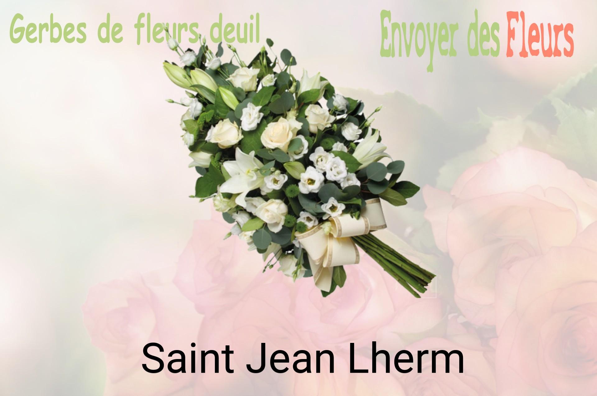 Gerbe de fleurs de deuil livrée à Saint-Jean-Lherm
